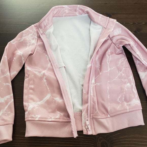 Ideology toddler girls pink&white zipper jacket 3T - Picture 3 of 5